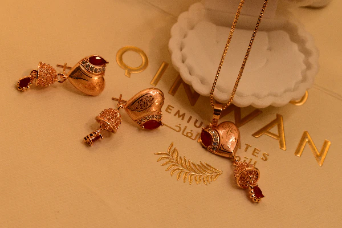 Beautiful Design GoldPlated Heart Necklace Set