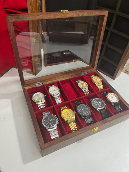 Wooden Watch Organizer Boxes