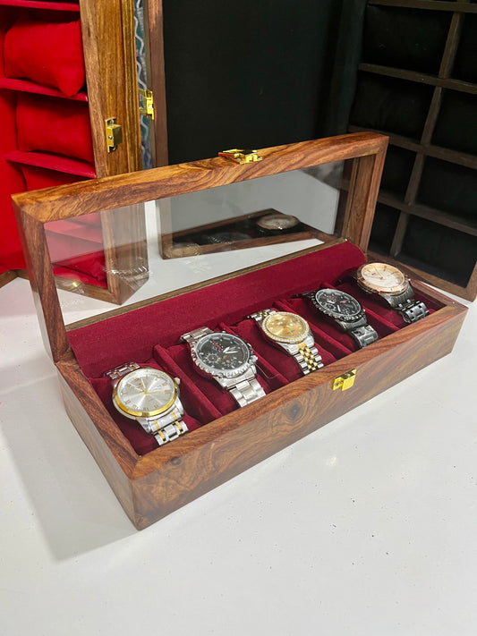 Wooden Watch Organizer Box